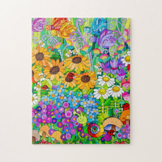 Puzzle de jardin de coccinelle