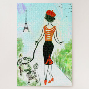 Puzzle de jardin de la Dame et de la Poodle