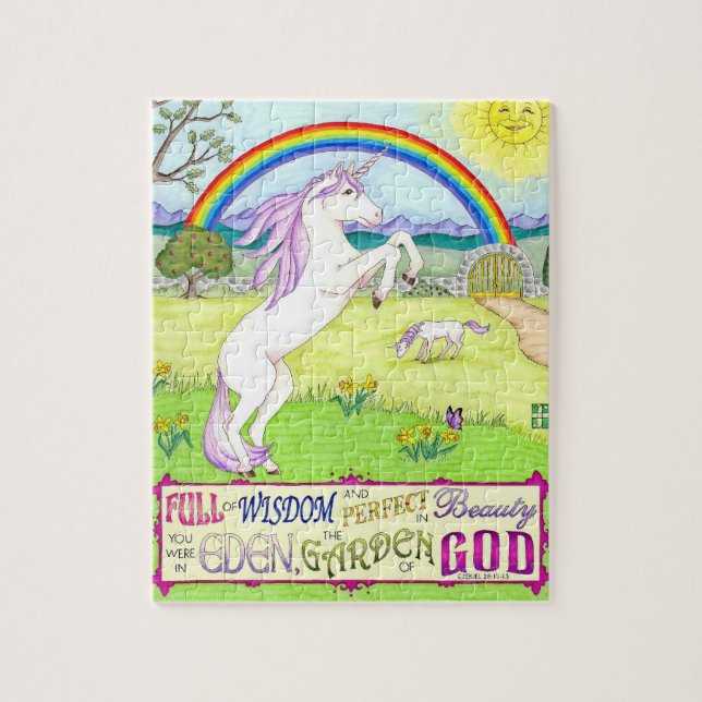 Puzzle de jardin de licorne (Vertical)