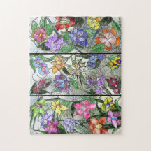 Puzzle de jardin en verre tendu