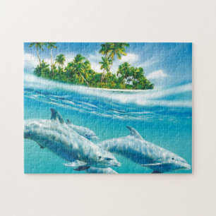 Puzzle de jeu de dauphins