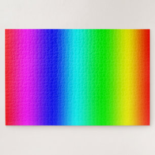 Puzzle de jigsaw dégradé de couleur arc-en-ciel
