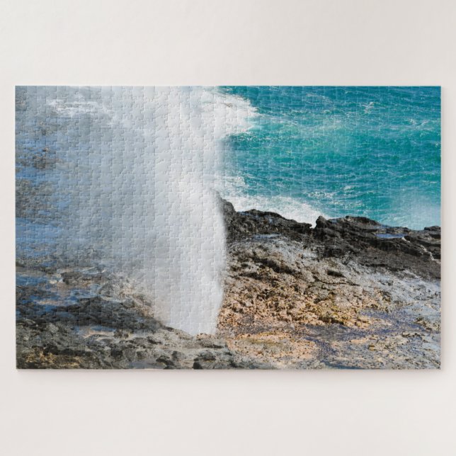 Puzzle de Kauai Aqua Ocean Spouting Horn Poipu (Horizontal)
