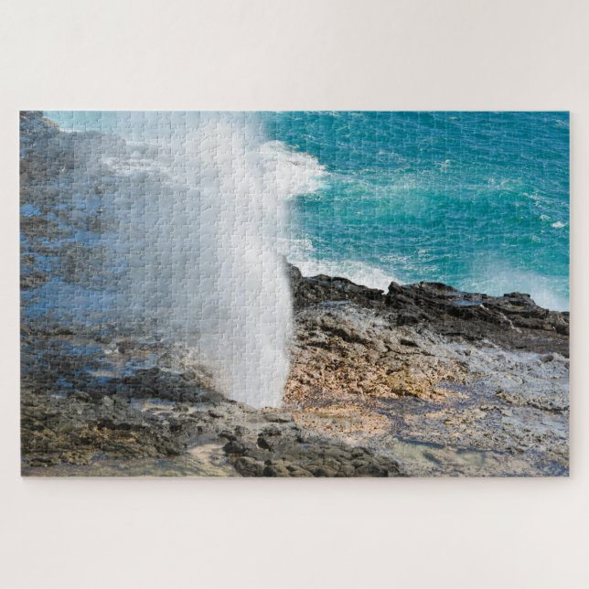 Puzzle de Kauai Aqua Ocean Spouting Horn Poipu (Horizontal)