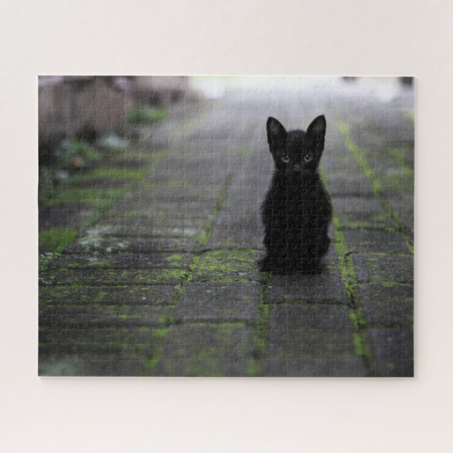 Puzzle de Kitten noir (Horizontal)