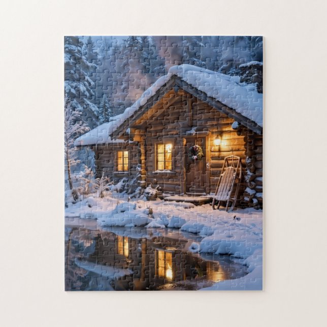 Puzzle de la cabane enneigée (Vertical)