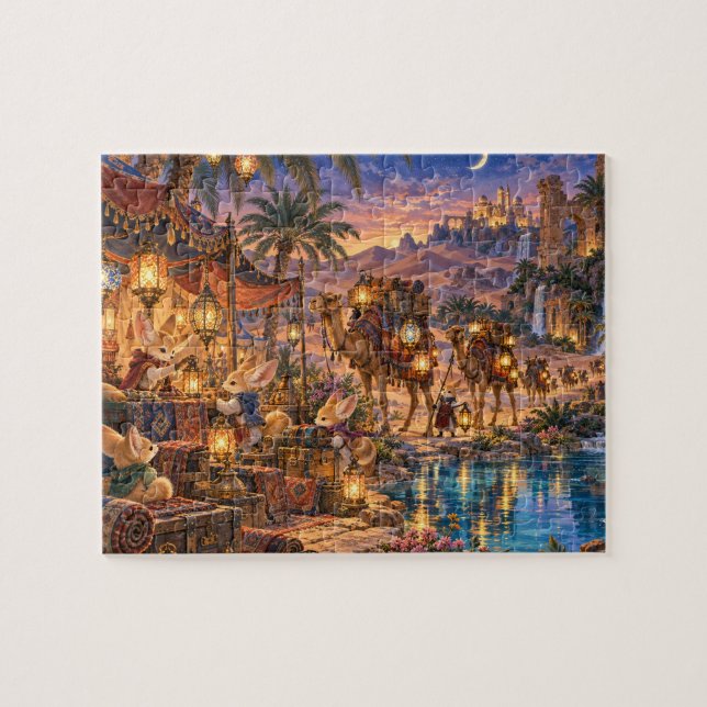 Puzzle de la caravane de lanterne du Fennec du dés (Horizontal)