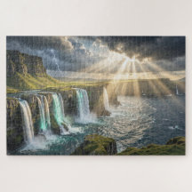 Puzzle de la cascade côtière de l'île des légendes