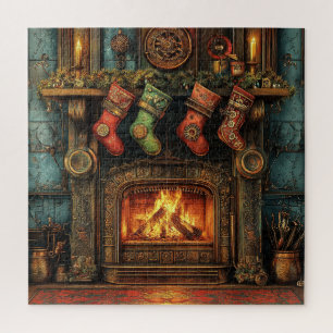Puzzle de la cheminée de Noël Steampunk