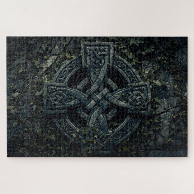 Puzzle de la Croix Celtique en Forme de Nœud (Horizontal)