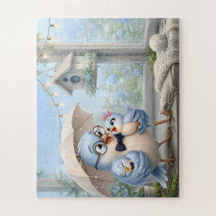 Puzzle de la famille d'oiseaux paternels confortab