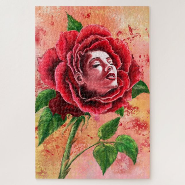 Puzzle de la femme rose (Vertical)