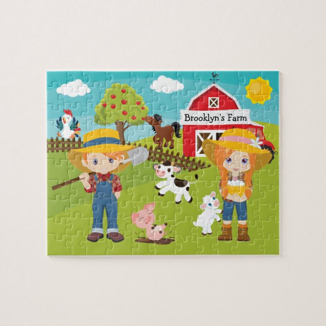 Puzzle de la ferme des enfants Red Hair Puzzle (Horizontal)