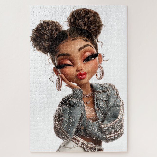 Puzzle de la fille glamour Pearl Pout (Vertical)