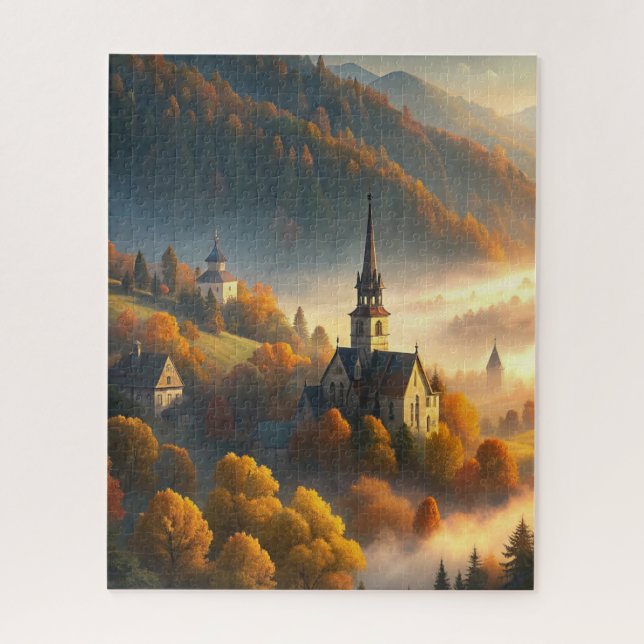Puzzle de la forêt automnale (Vertical)