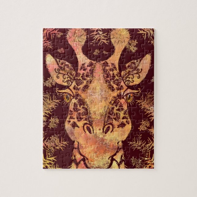 Puzzle de la girafe - Peinture (Vertical)