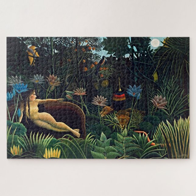 Puzzle de la jungle de rêve d'Henri Rousseau (Horizontal)
