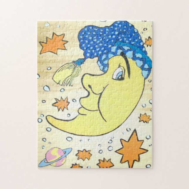 Puzzle de la lune et des étoiles (Vertical)