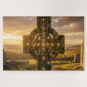 Puzzle de la majestueuse croix celtique en pierre