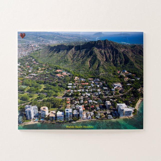Puzzle de la plage de Waikiki Honolulu (Horizontal)