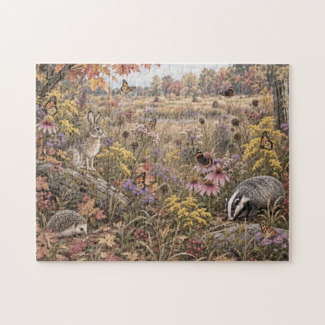 Puzzle de la prairie d'automne (Horizontal)