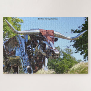 Puzzle de la sculpture de Texas Longhorn