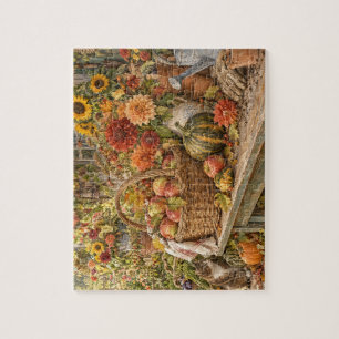 Puzzle de la table de récolte d'automne