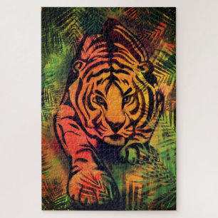 Puzzle de la Tiger en chasse - Peinture
