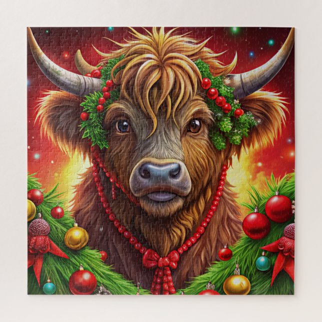 Puzzle de la vache des Highlands (Vertical)