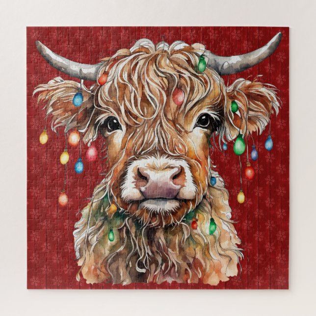 Puzzle de la vache Highland (Vertical)