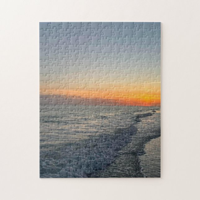 Puzzle de la vague du coucher de soleil (Vertical)