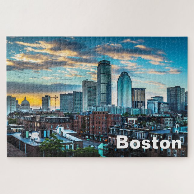 Puzzle de la ville de Boston Massachusetts (Horizontal)