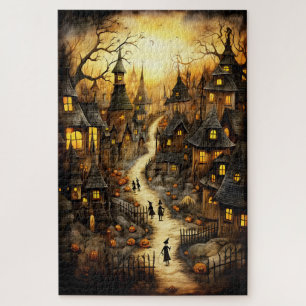 Puzzle de la ville d'Halloween