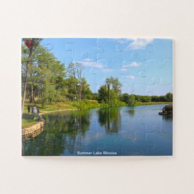 Puzzle de lac d'été dans l'Illinois (Horizontal)