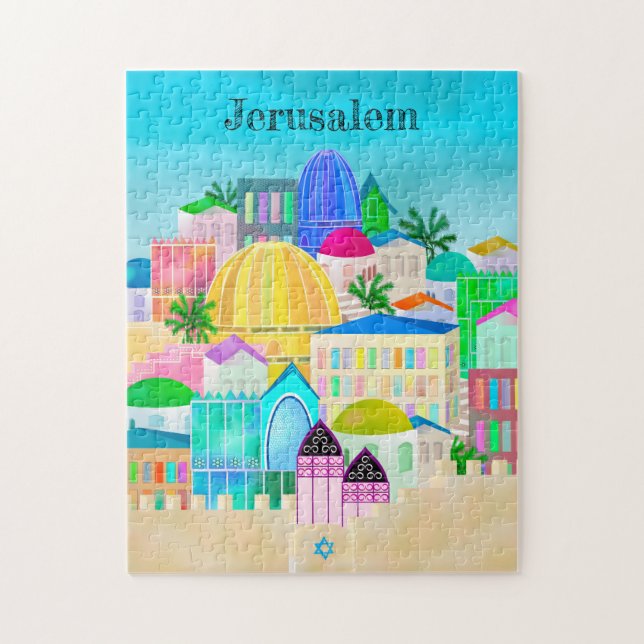 Puzzle de l'affiche de voyage Jérusalem Israël (Vertical)