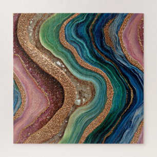 Puzzle de l'agate de glitter bohème