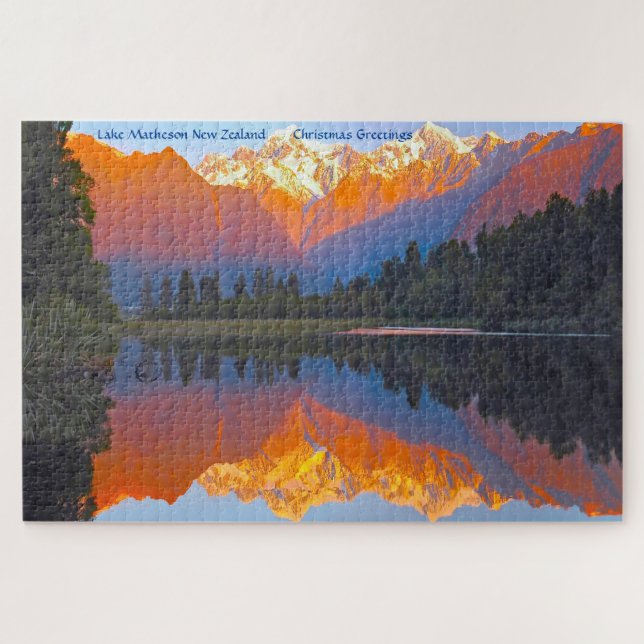 Puzzle de Lake Matheson Nouvelle-Zélande (Horizontal)
