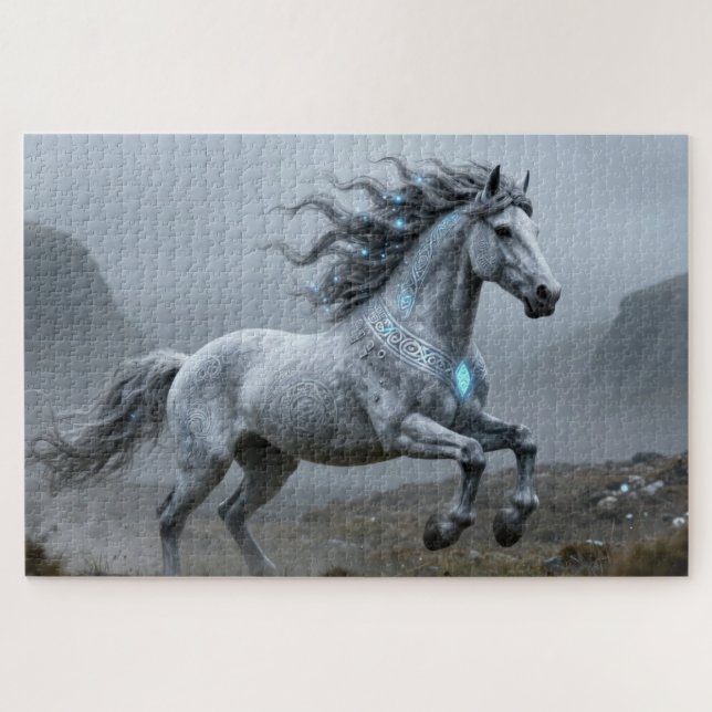 Puzzle de l'animal spirituel celtique Cheval (Horizontal)