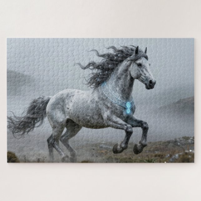 Puzzle de l'animal spirituel celtique Cheval (Horizontal)