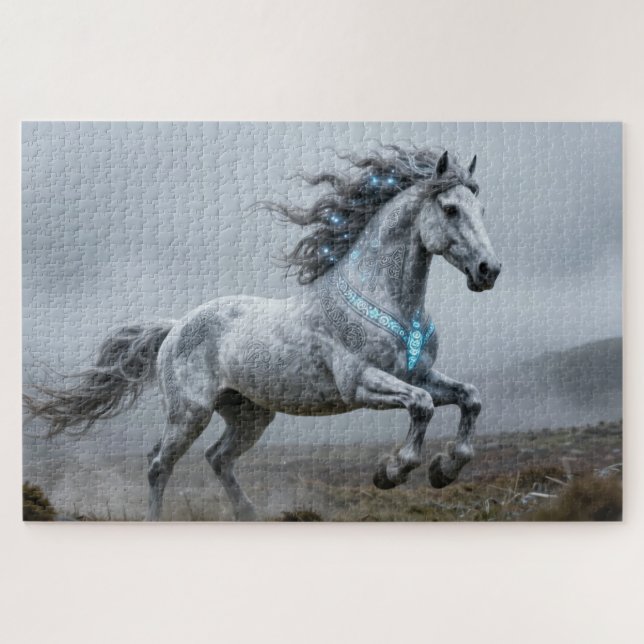Puzzle de l'animal spirituel celtique cheval (Horizontal)
