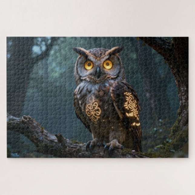 Puzzle de l'Animal Spirituel Celtique Hibou (Horizontal)
