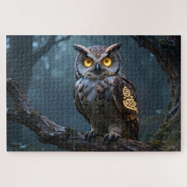 Puzzle de l'Animal Spirituel Celtique Hibou (Horizontal)