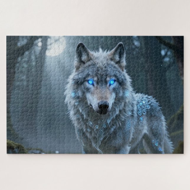 Puzzle de l'animal spirituel celtique loup (Horizontal)