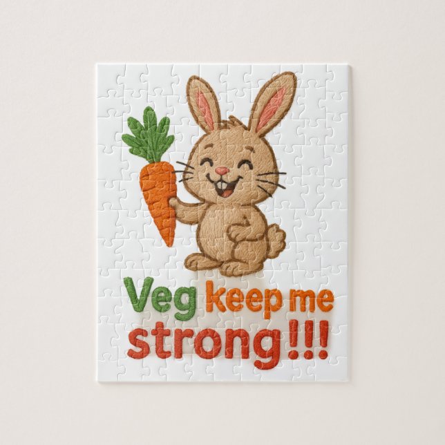 Puzzle de lapin avec vegie (Vertical)