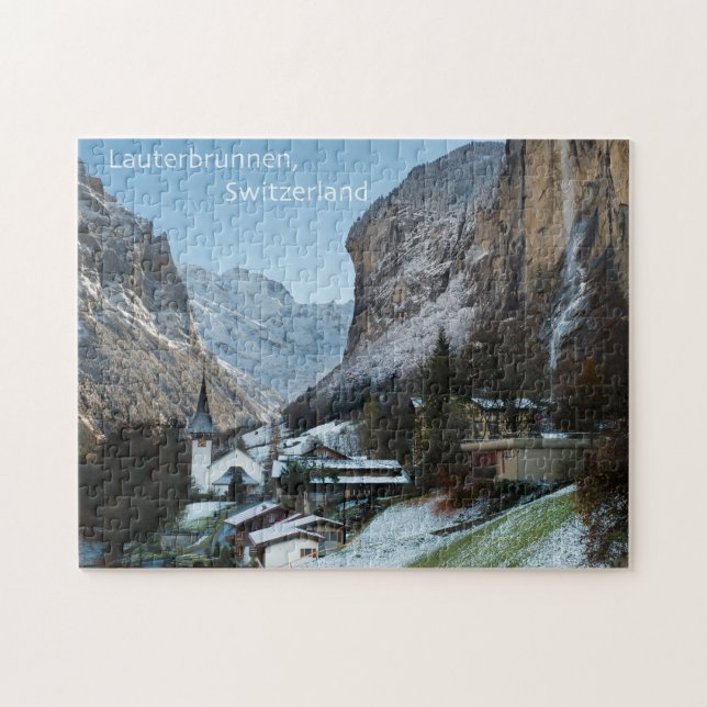 Puzzle de Lauterbrunnen avec la boîte-cadeau (Horizontal)