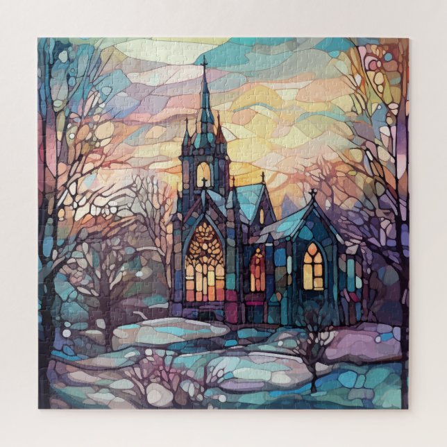 Puzzle de l'église en verre (Vertical)