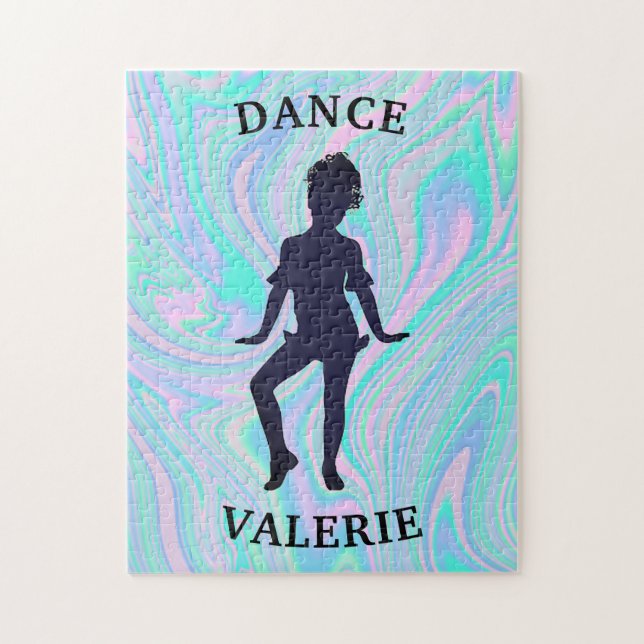 Puzzle de l'hologramme de danse avec son nom ! (Vertical)