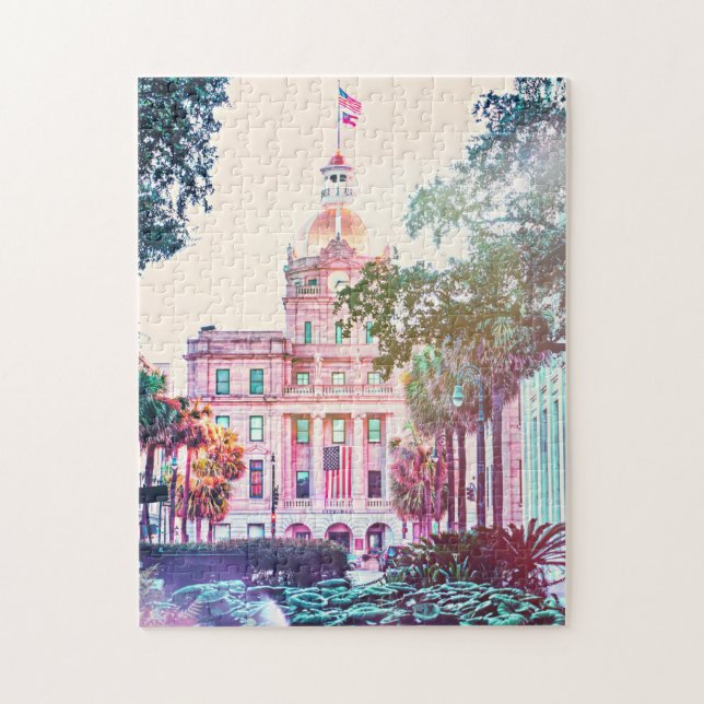 Puzzle de l'hôtel de ville de Savannah (Vertical)