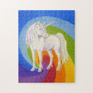 Puzzle de licorne et d'arc-en-ciel