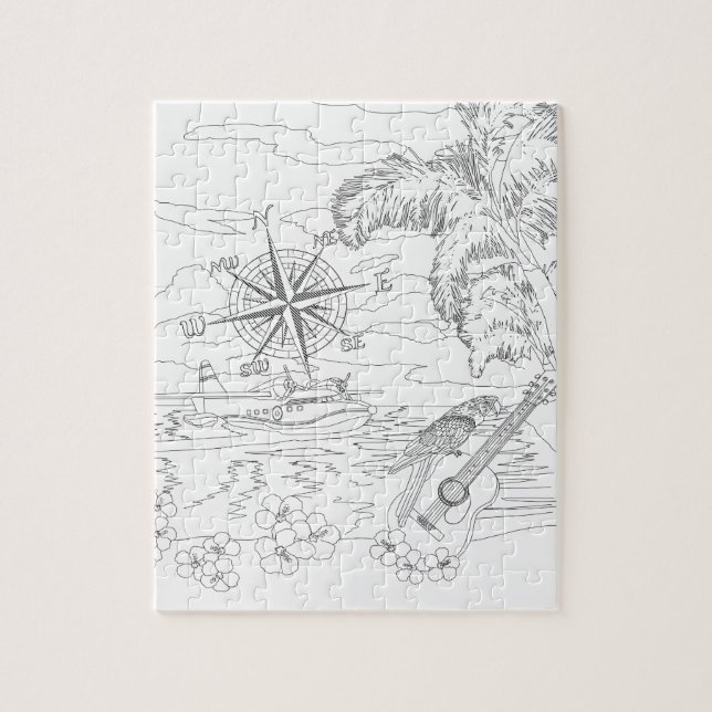 Puzzle de l'île Tropical (Vertical)